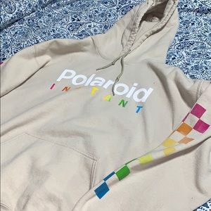 Vintage Polaroid Cream Hoodie